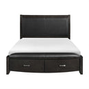 Lyric Queen Sleigh Storage Bed in Brownish Gray 1737NGY-1