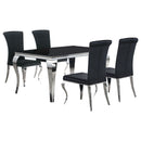 Carone 5 Pc Dining Sets Black