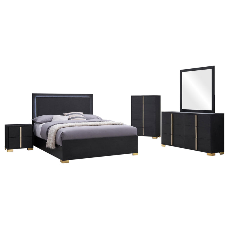 Marceline Bedroom Sets White & Black 4 & 5 Piece