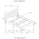 Kendall Panel Bed E.King, & Queen Black & White