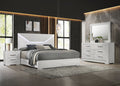 Ives 4 & 5 Piece Bedroom Set E.king & Queen White & Grey