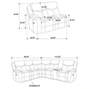 Sycamore Power Reclining Sectional Sofa