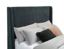Preston Wingback Bed with Flame Visualizer and Bluetooth Speaker