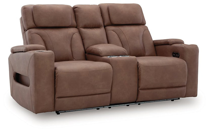 Clean-Slate Power Reclining Loveseat with Console