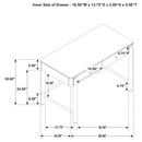 Arini Makeup Vanity Table with Wall Mirror