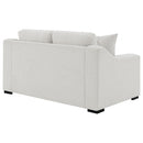 Ashlyn Upholstered Sloped Arms Loveseat White