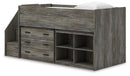 Frandern Loft Bed with Bookcase and Drawer Storage