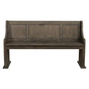 Toulon Bench with Curved Arms in Dark Pewter 5438-14A
