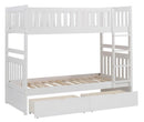 Galen Twin/Twin Bunk Bed w/ Storage Boxes in White B2053W-1*T