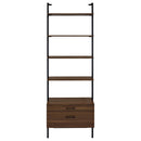 Owens 96-inch 4-shelf Storage Wall Bookshelf Walnut