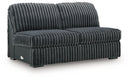 Midnight-Madness Double Chaise 3-Piece Sectional