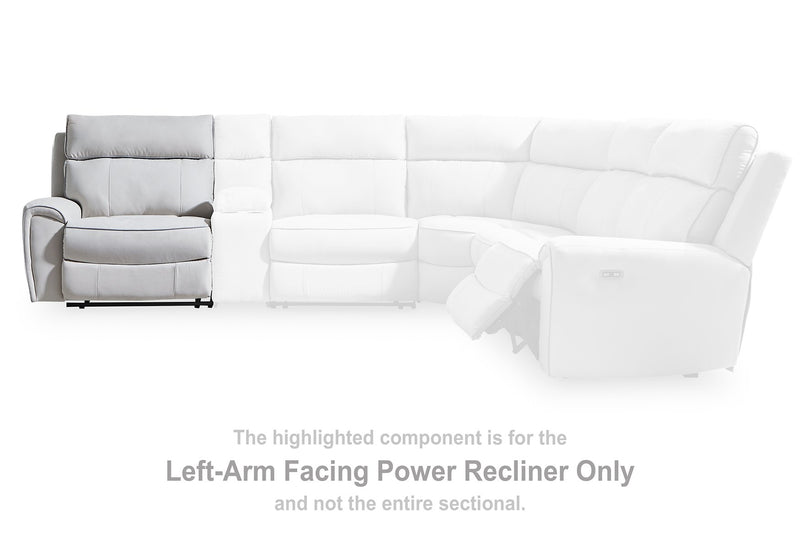 Social Pointe Reclining Sectional with Storage Console