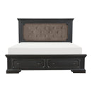 Bolingbrook King Upholstered Storage Platform Bed in Coffee 1647K-1EK*