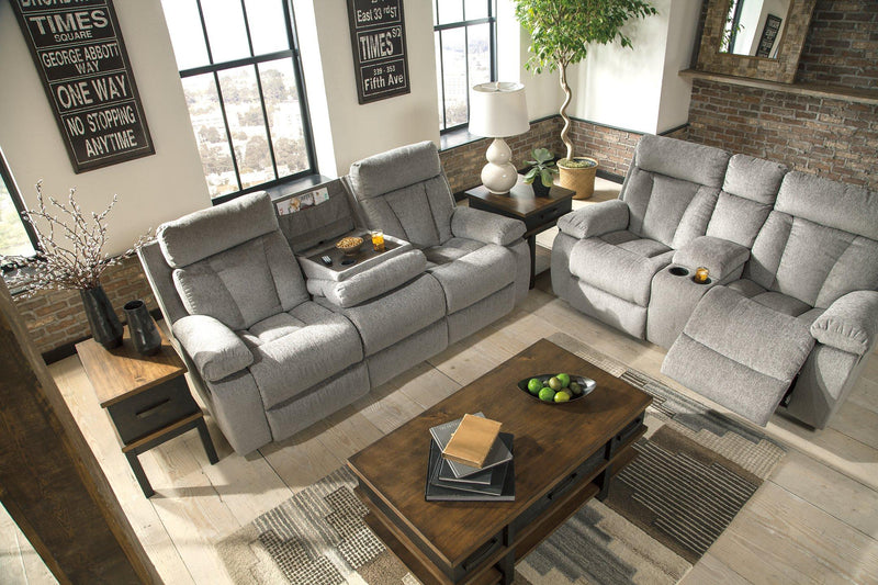 Mitchiner Reclining Sofa with Drop Down Table