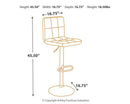 Bellatier Adjustable Height Bar Stool - Furniture Warehouse (GA)