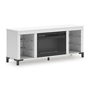 Brollevi 60" TV Stand with Electric Fireplace