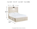 Cambeck Bed with 4 Storage Drawers - Furniture Warehouse (GA)