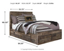 Derekson Youth Bed with 6 Storage Drawers - Furniture Warehouse (GA)
