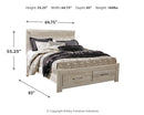 Bellaby Bed with 2 Storage Drawers - Furniture Warehouse (GA)