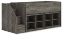 Frandern Loft Bed with Bookcase Storage - Furniture Warehouse (GA)