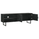 Marsden 2-door Wood 70" TV Stand Charcoal Black