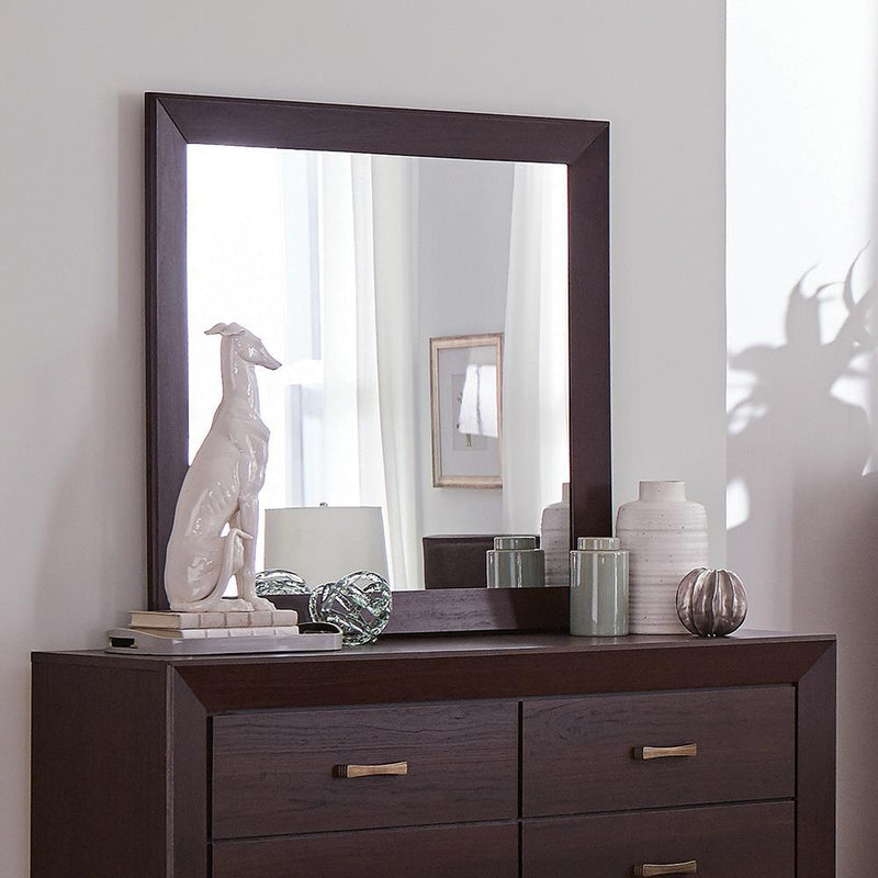 Fenbrook Dark Cocoa Rectangular Dresser Mirror