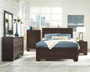 Kauffman California King, Eastren King, & Queen Panel Bed Dark Cocoa