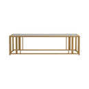 Adri Metal Frame Coffee Table Matte Brass
