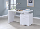 Irving 2-drawer Office Desk with Cabinet White