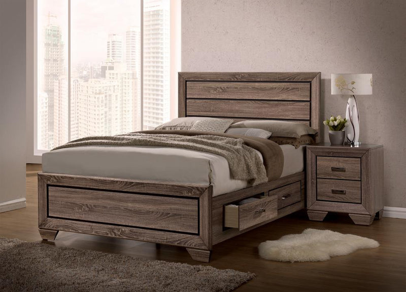 Kauffman California King Panel Bed Washed Taupe