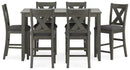 Caitbrook Counter Height Dining Table and Bar Stools (Set of 7) - Furniture Warehouse (GA)