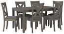 Caitbrook Dining Table and Chairs (Set of 7) - Furniture Warehouse (GA)