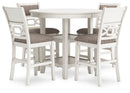 Erinberg Counter Height Dining Table and 4 Barstools (Set of 5) - Furniture Warehouse (GA)