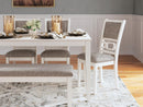 Erinberg Dining Table and 4 Chairs and Bench (Set of 6) - Furniture Warehouse (GA)
