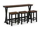 Wildenauer Counter Height Dining Table and 3 Barstools Set - Furniture Warehouse (GA)