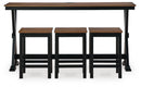 Wildenauer Counter Height Dining Table and 3 Barstools Set - Furniture Warehouse (GA)