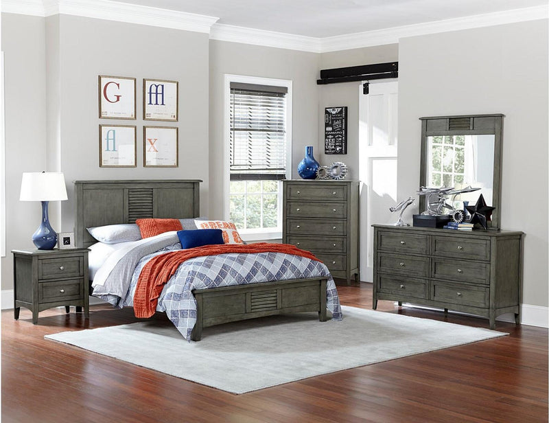 Homelegance Furniture Garcia Twin Panel Bed in Gray 2046T-1