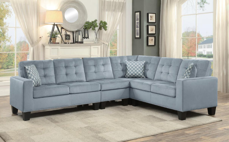 Homelegance Furniture Lantana 2-Piece Reversible Sectional in Gray 9957GY*SC