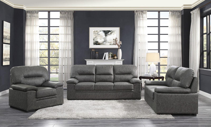 Homelegance Furniture Michigan Loveseat in Dark Gray 9407DG-2