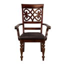 Creswell Arm Chair in Dark Cherry (Set of 2)