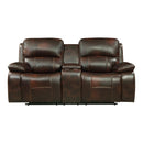 Mahala Double Reclining Loveseat in Brown 8200BRW-2