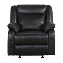 Jude Glider Recliner Chair in Black 8201BLK-1