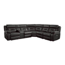 Amite 6pc Sectional Sofa in Dark Gray
