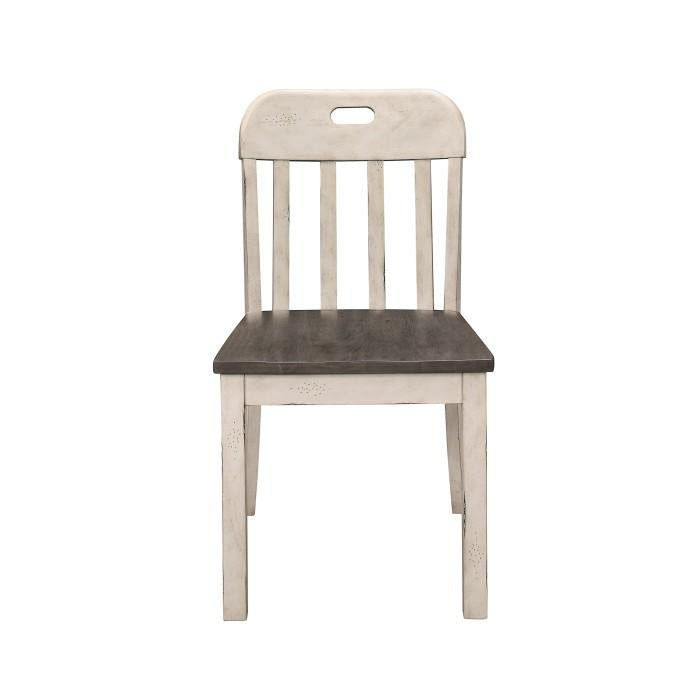 Clover Side Chair in White & Gray (Set of 2)