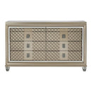 Loudon 8 Drawer Dresser in Champagne Metallic 1515-5