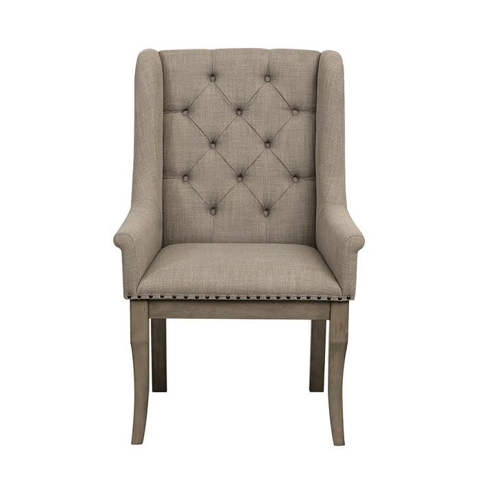 Vermillion Arm Chair in Gray (Set of 2)