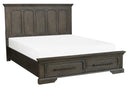 Taulon Queen Platform Bed with Footboard Storage in Dark Oak 5438-1* - Furniture Warehouse (GA)
