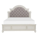 Baylesford Queen Upholstered Panel Bed in Antique White 1624W-1*