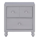 Wellsummer 2 Drawer Nightstand in Gray 1803GY-4