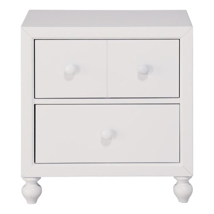 Wellsummer 2 Drawer Nightstand in White 1803W-4